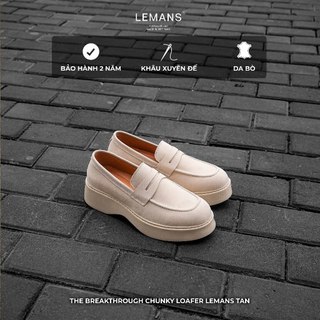 The Breakthrough CHUNKY LOAFER TAN Lemans Da Nubuck Cao Cấp - BST độc quyền - Bảo hành 24 tháng toàn quốc