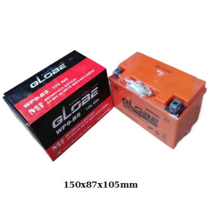 Bình ắc quy Globe 12V-9AH WP9-BS ắc quy khô dùng cho cho xe Spacy , Attila , Excel và xe phân khối l