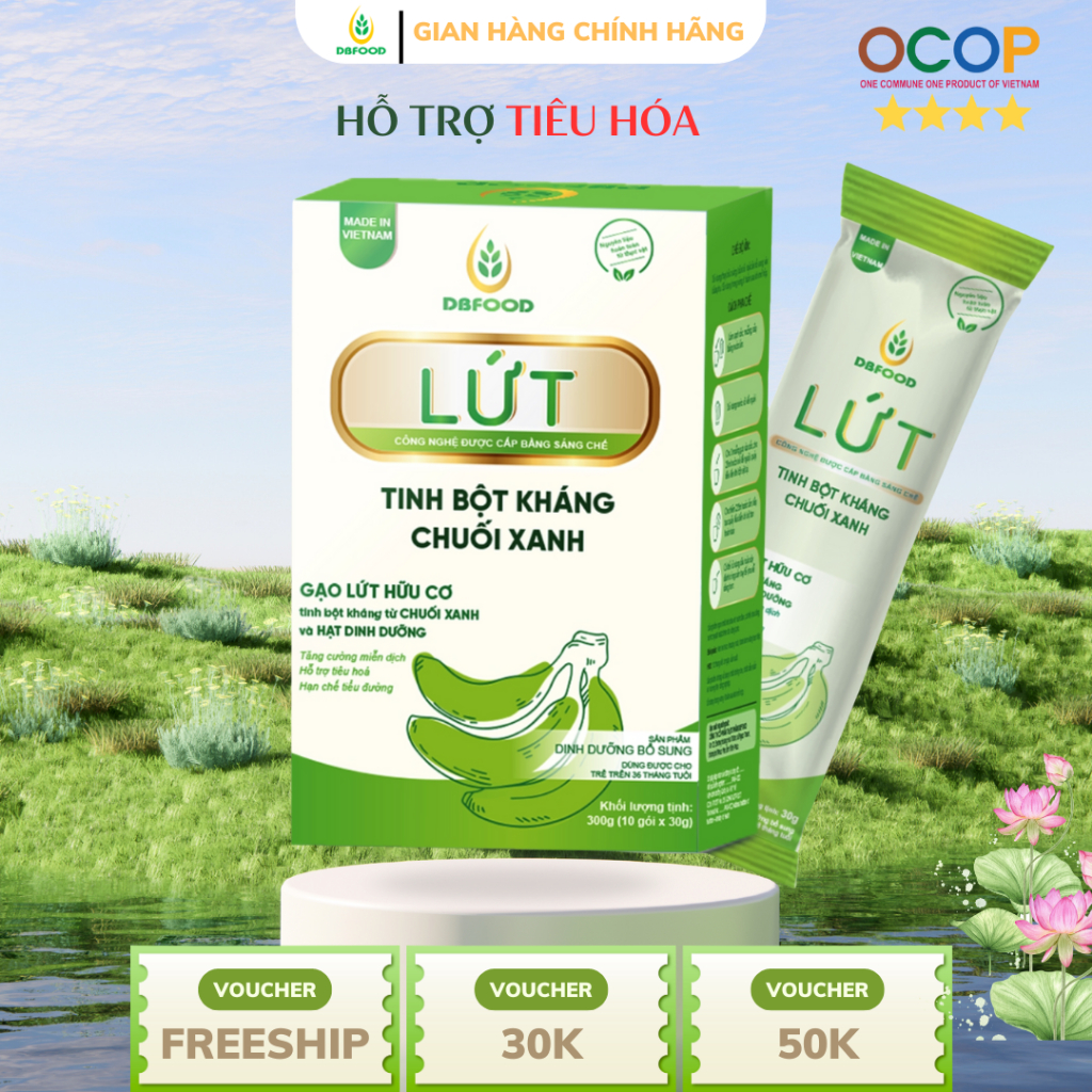 Ngũ Cốc Gạo Lứt Hữu Cơ DBFOOD Kết Hợp Cùng Tinh Bột Kháng Chuối Xanh Hỗ Trợ Tiêu Hóa - Hộp 360g