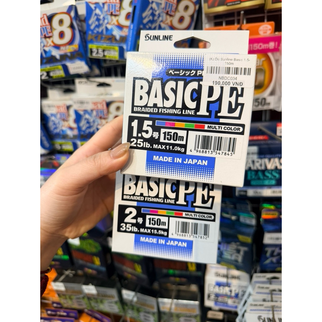 dây Pe sunlne Basic 150m 7 màu
