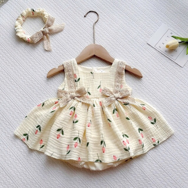 B45 - Set Body Váy Hoa Tulip