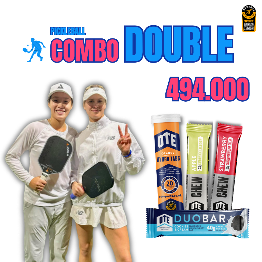 Combo Pickleball Doubles, Đánh đôi OTE Sports, Bù Muối Khoáng, Điện Giải, Tăng Thể Lực, Thể Thao