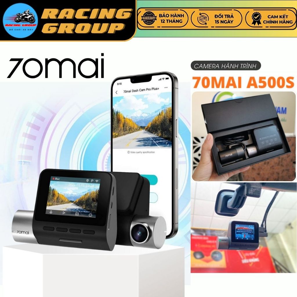 Camera hành trình Ô Tô 70mai A500S Chính Hãng, Tích Hợp GPS Và Giám Sát Đậu Xe Thông Minh - BH 1 Năm
