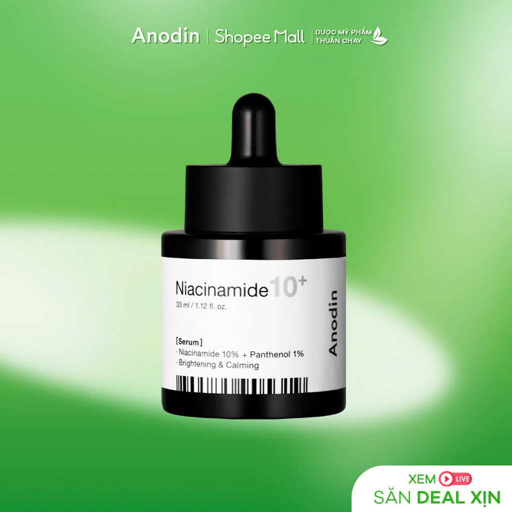 [VHL x ANODIN] Serum dưỡng sáng và mờ thâm Anodin Niacinamide 10 Plus 33ml