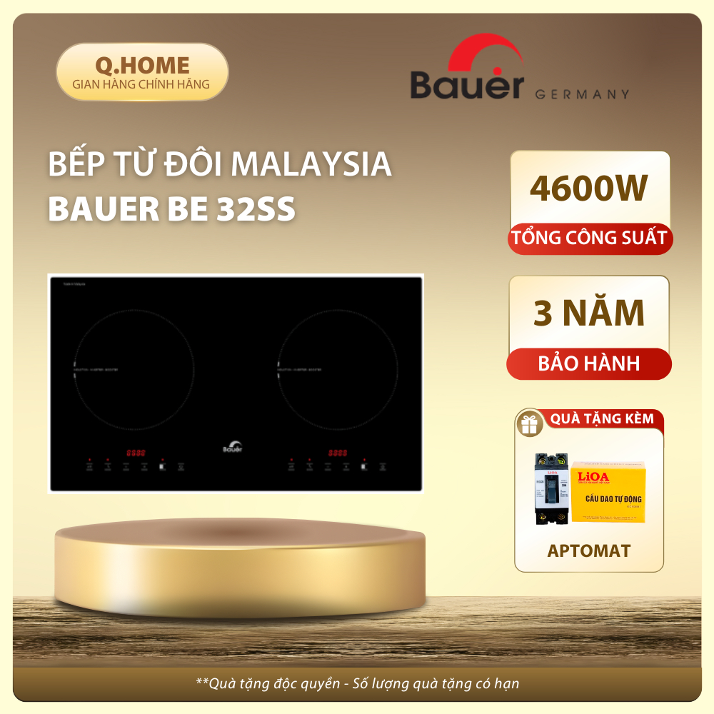 Bếp từ đôi Bauer BE 32SS | Bếp từ inverter | Bếp từ malaysia | Bảo hành chính hãng 3 năm
