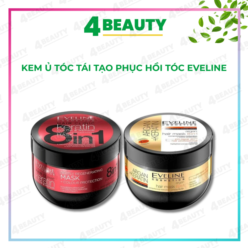 Kem Ủ Tóc Phục Hồi Tóc Hư Tổn Karetin Eveline - 4 Beauty