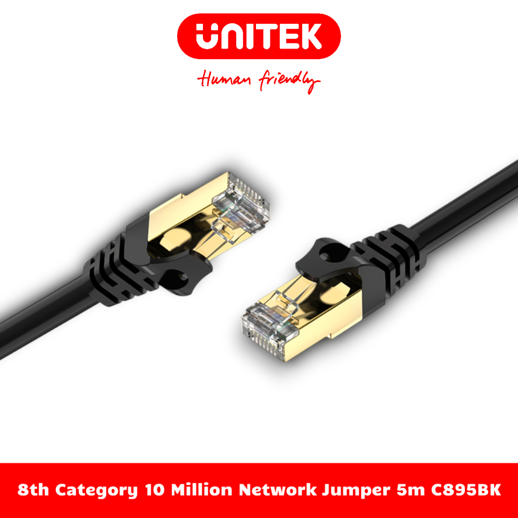 Cáp Mạng UTP Bấm Sẵn 2 Đầu RJ45 Cat8 UNITEK 5m C895BK