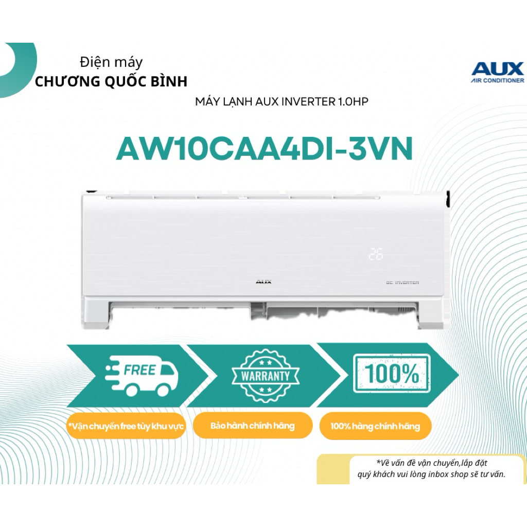 Máy lạnh AUX inverter 1.0hp  AW10CAA4DI-3VN
