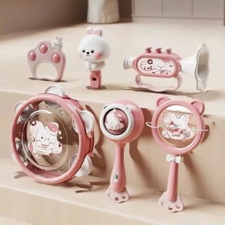 [Top Value]Đồ Chơi Xúc Xắc Âm Thanh Cho Bé Hình Gấu, Thỏ Siêu Cute Thiết Kế Trống, Kèn, Lục lạc, Xúc Xắc, Còi
