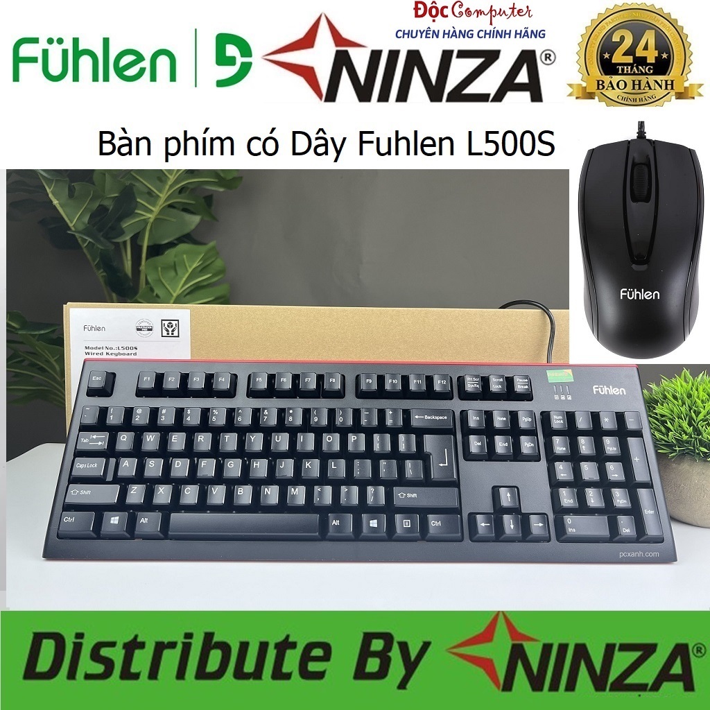 Combo Bộ Bàn Phím + Chuột có dây chính hãng Fuhlen L500S + Chuột L102 - Bảo Hành 24 Tháng