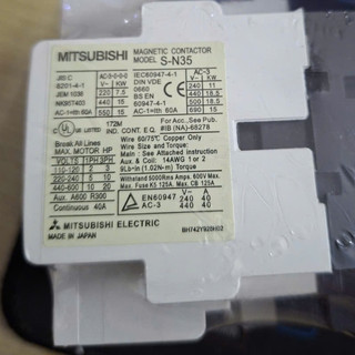CONTACTOR MITSUBISHI(khởi động từ) 35A MỚI S N35 SN 35