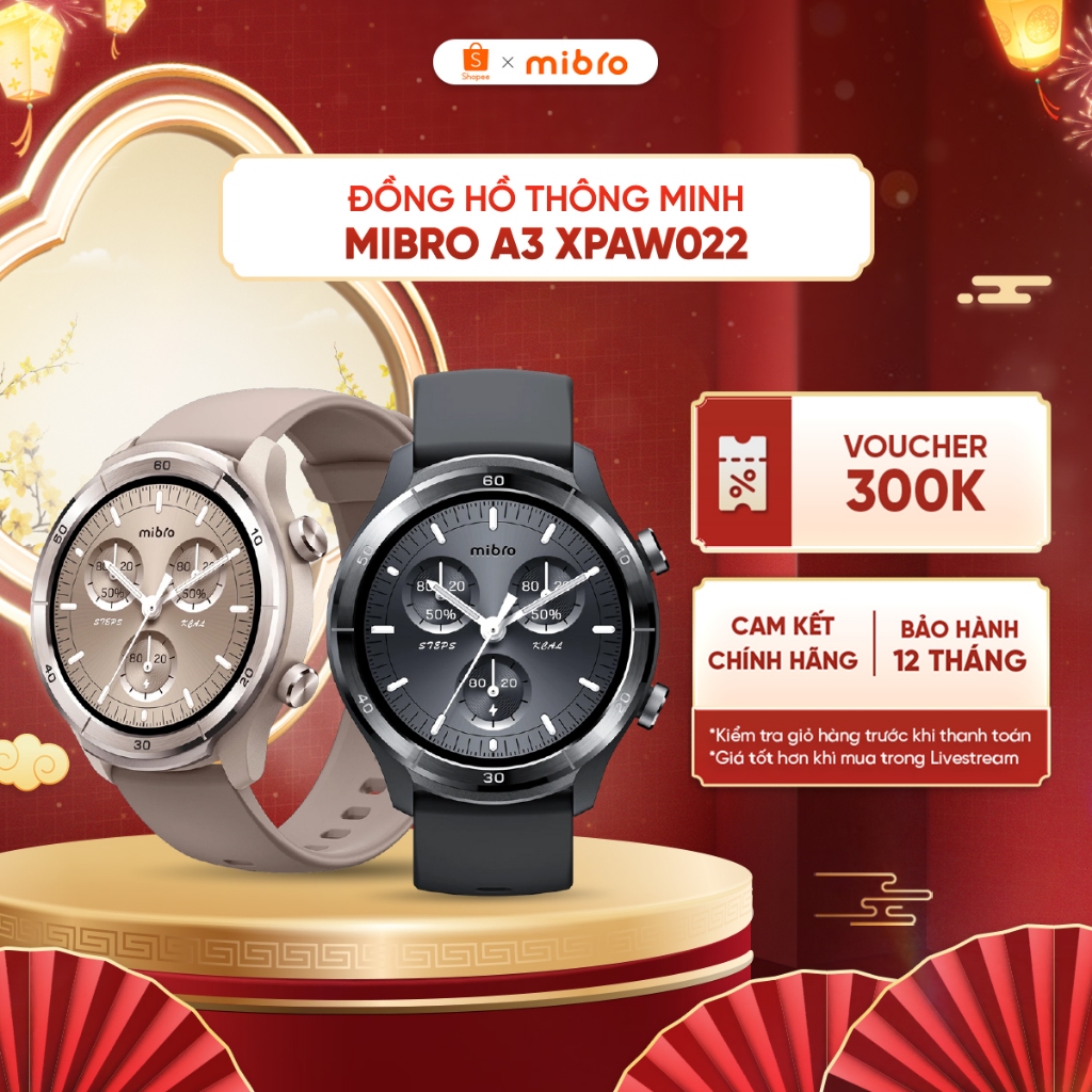 Đồng hồ thông minh Mibro A3 XPAW022 - HD 1.39" - Pin 300mAh - Định vị GPS - Nghe gọi Bluetooth