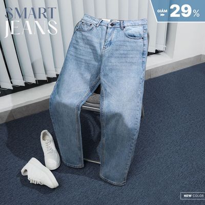 Quần Jeans SMART JEANS TORANO Nam basic regularfit thêu logo ở túi đồng hồ dày dặn siêu bền không phai màu GABJ902