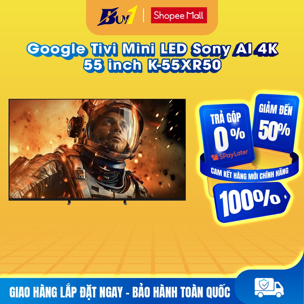 55XR50 - Google Tivi Mini LED Sony AI 4K 55 inch K-55XR50 - Hàng chính hãng