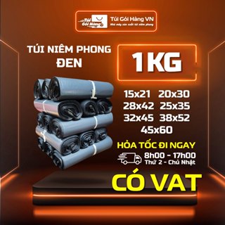 [HOẢ TỐC] 1KG Túi Gói Hàng Xám Đen Keo Dán Tốt, Giao Hoả Tốc, Giá Đã Bao Gồm VAT - Túi Gói Hàng VN