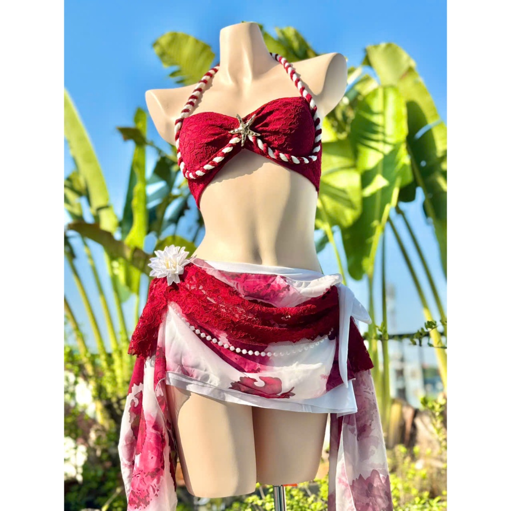 Set Bikini set đi biển 3 món đính  SAO biển phối ren tơ mền mịn lanbishop LB50 | BigBuy360 - bigbuy360.vn
