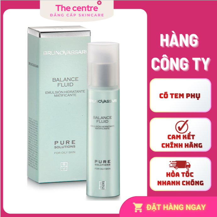 [Hàng cty] Pure Solutions Balance Fluid - Nhũ Tương Giảm Mụn Bruno Vassari - The Centre