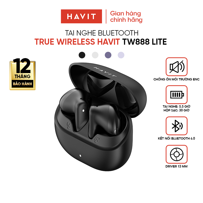 Tai Nghe Không Dây Havit Life 04T - TW888 Mic CaII ENC Hall Switch Bluetooth 6.0 | BigBuy360 - bigbuy360.vn