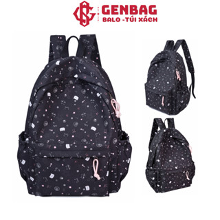 Balo nữ đi học GENBAG balo mèo nhí ulzzang vải dù trượt nước đựng laptop 14,5 inch BL03
