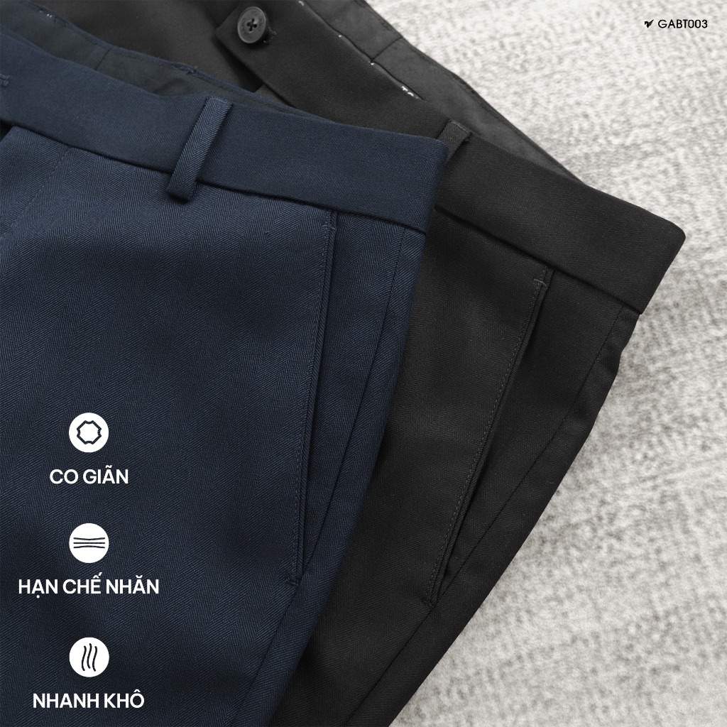 Quần âu PREMIUM TROUSERS TORANO regular cạp lót in logo chất liệu cao cấp, co giãn nhẹ và thoáng khí GABT003 | BigBuy360 - bigbuy360.vn