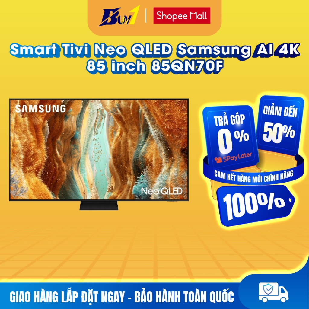 85QN70F - Smart Tivi Neo QLED Samsung AI 4K 85 inch QA85QN70F - Hàng chính hãng