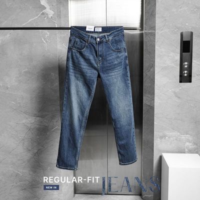 Quần Jeans REGULAR FIT JEANS TORANO basic regularfit thêu logo dễ mặc, dễ phối và co giãn tốt GABJ895