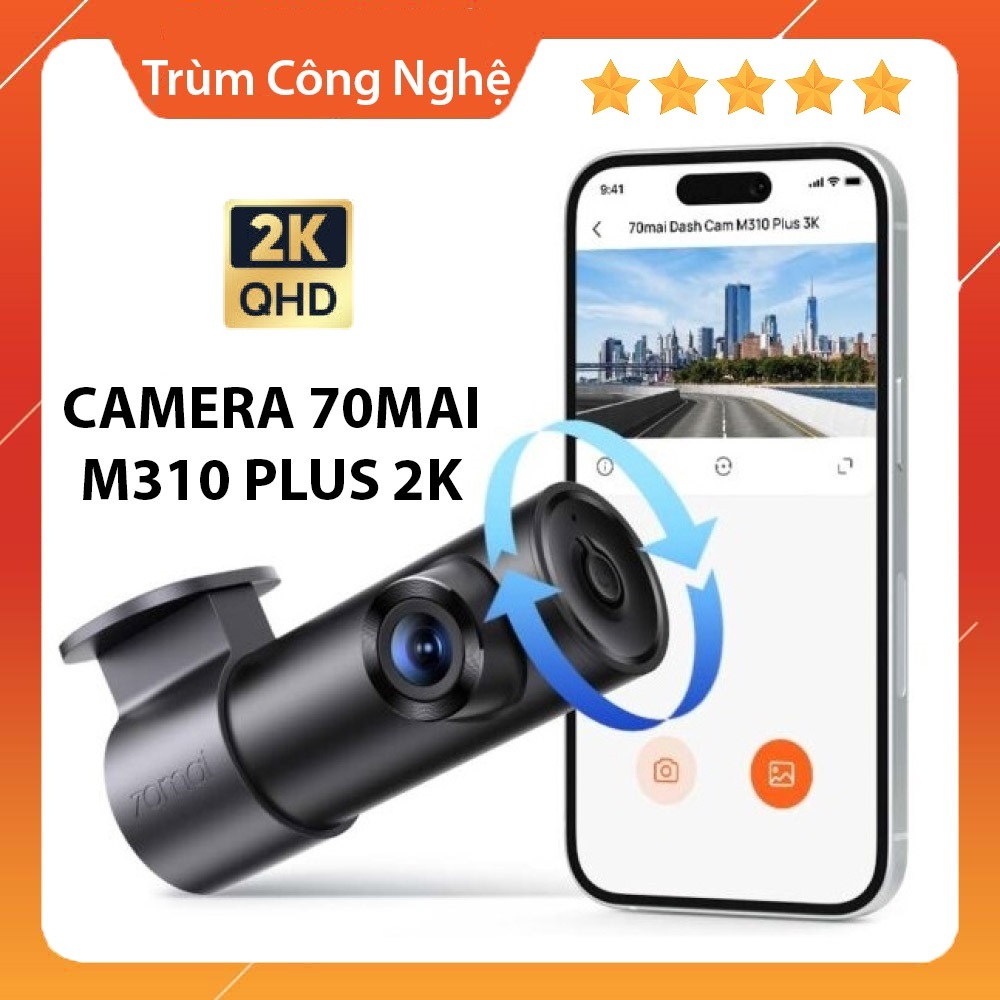 Camera Hành Trình 70Mai M310 PLUS Ghi Hình Nét 2K - Phiên Bản Quốc Tế