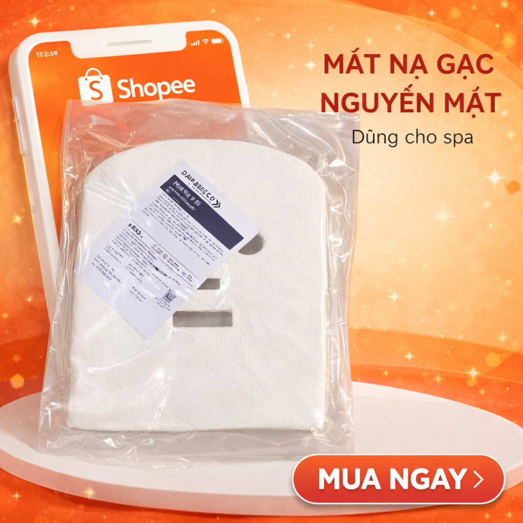 Bịch gạc nguyên mặt túi 100 miếng spa thẫm mỹ viện