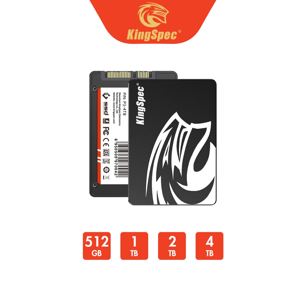 SSD KingSpec 2.5 SATA III 4TB / 2TB / 1TB / 512GB [ P3 - Series ] - Hàng Chính Hãng