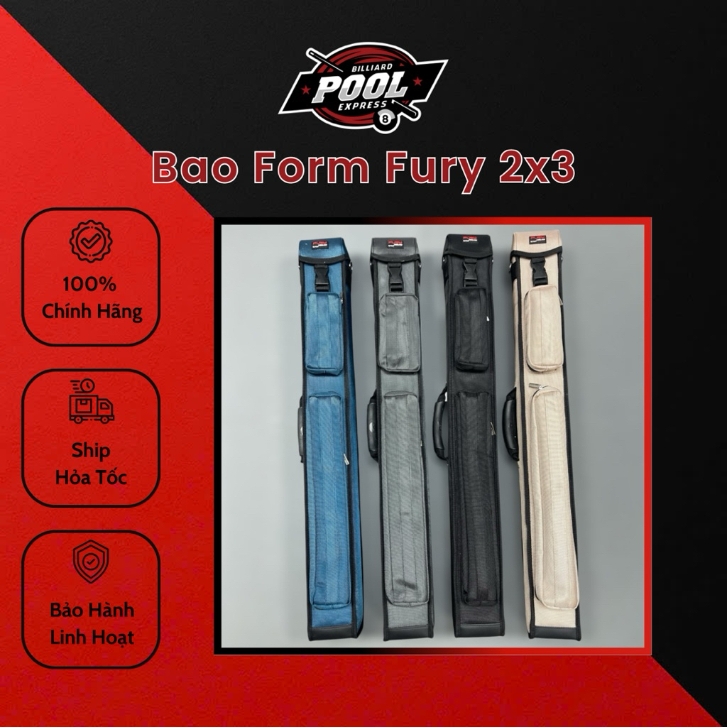 Bao gậy bi-a 2x3, Bao form Fury