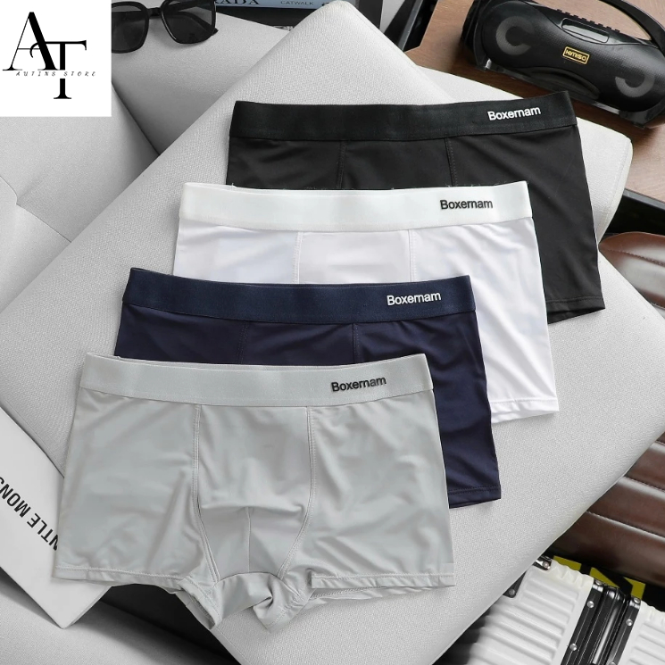 Combo 4 Quần Lót Nam Boxer LUIS MAN Quần Sịp Đùi Thun Lạnh Co Giãn 4 Chiều Thoáng Mát