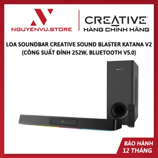 Loa soundbar CREATIVE Sound Blaster Katana V2, Công suất đỉnh 252W, Bluetooth v5.0 - Hàng chính hãng