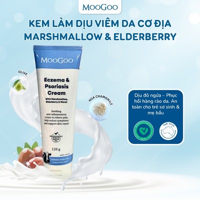 Kem Hỗ Trợ Viêm Da Cơ Địa & Vảy Nến Không Corticoid – MooGoo Eczema & Psoriasis Cream (NEW)
