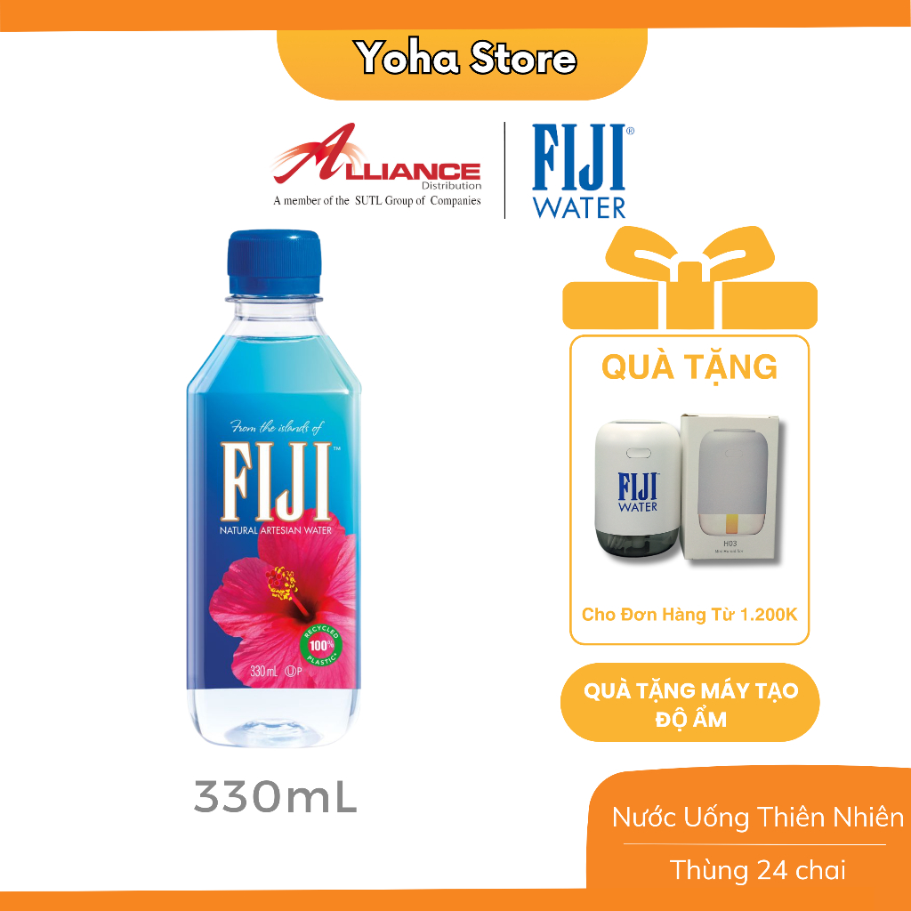 [Earth's Finest Water] Nước Khoáng Nhập Khẩu Fiji Thùng 330ml x 24 Chai - Thương Hiệu Tại Mỹ