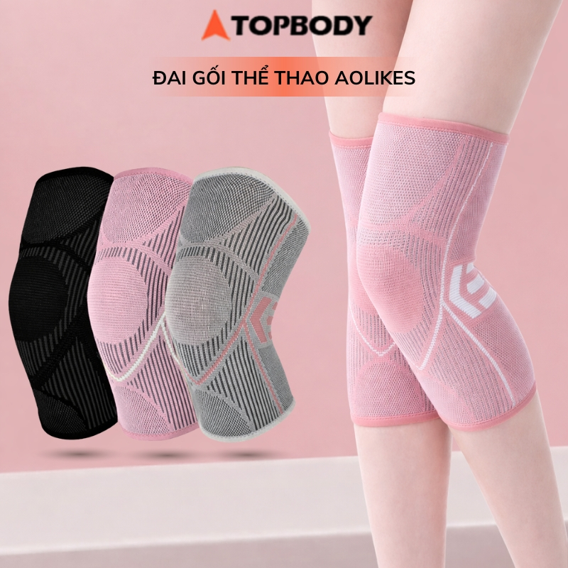 [1 Đôi] Đai Bảo Vệ Đầu Gối Aolikes, Băng Gối Thể Thao Tập Yoga, Gym, Bóng Chuyền, Pickleball Chạy Bộ Topbody - DADOI04