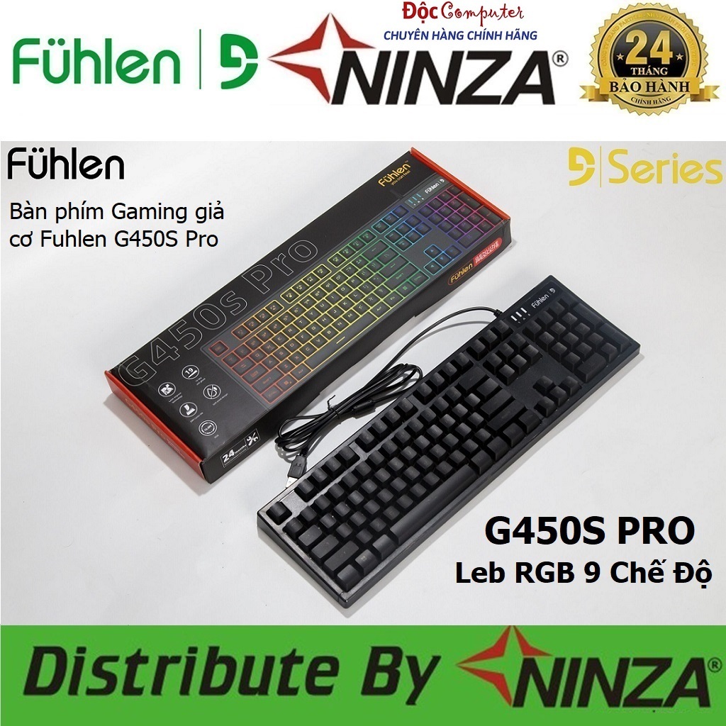 Bàn Phím Gaming có dây Fuhlen G450s Pro Có Led RGB (Chính Hãng)- Bảo Hành 24 Tháng