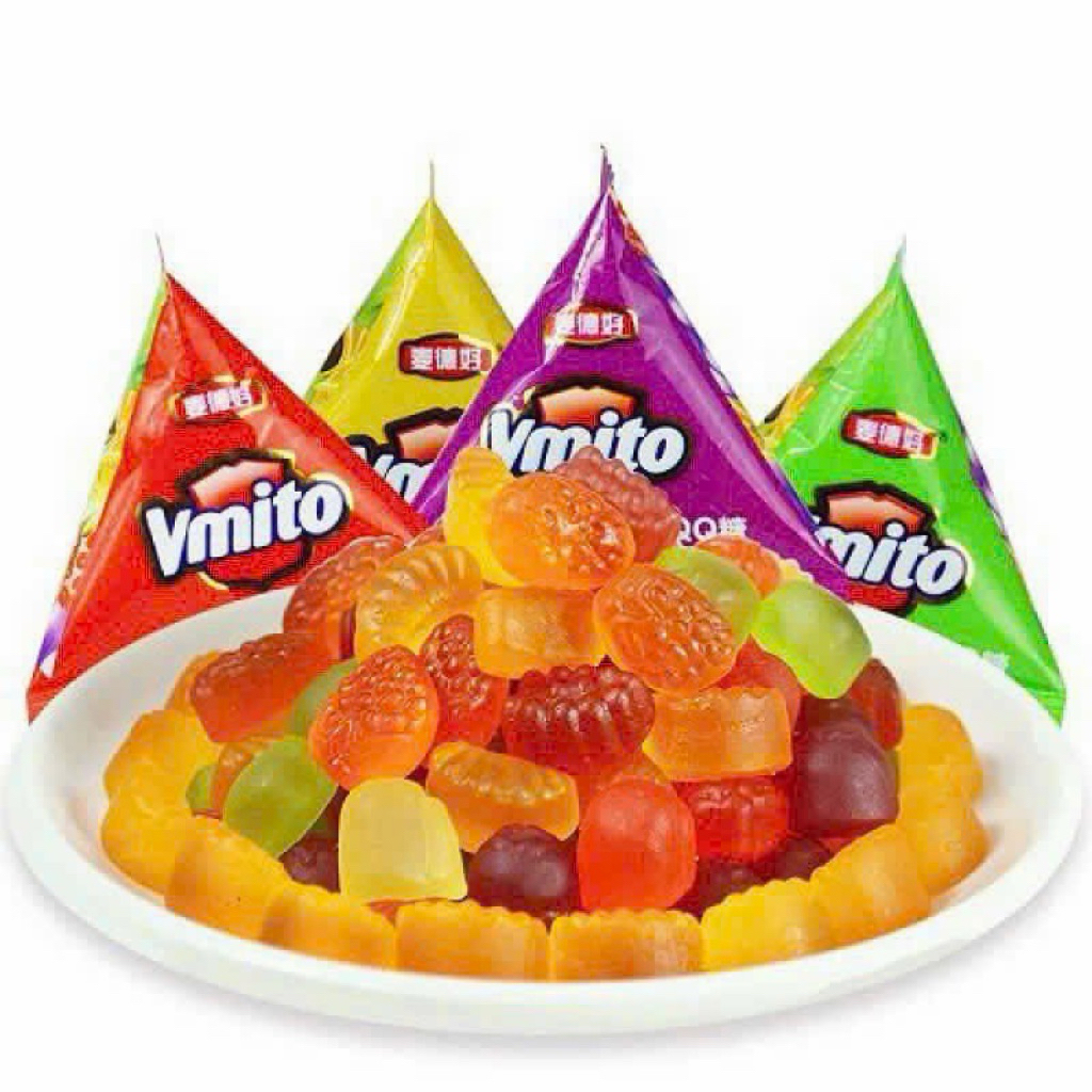 500gr Kẹo Dẻo Chip Vị Trái Cây Vmito Hình Tam Giác
