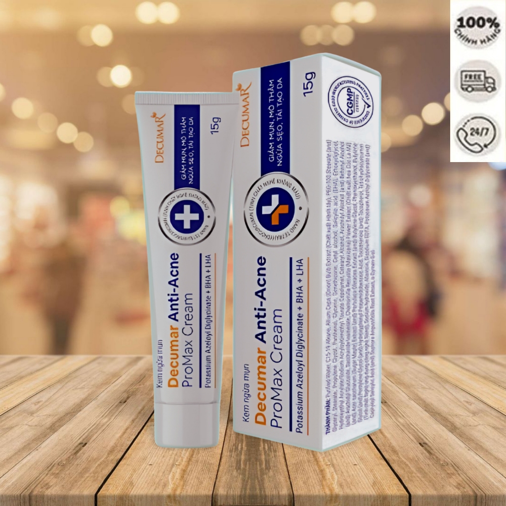 Kem Ngừa Mụn Decumar Anti-Acne ProMax Cream 15g Hỗ Trợ Giảm Mụn, Mờ Thâm Sẹo Hiệu Quả