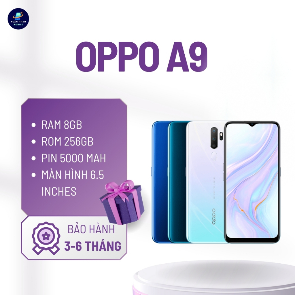 OPPO A9 | RAM 8GB ROM 256GB | Pin 5000 mAh – Màn Hình 6.5 inches