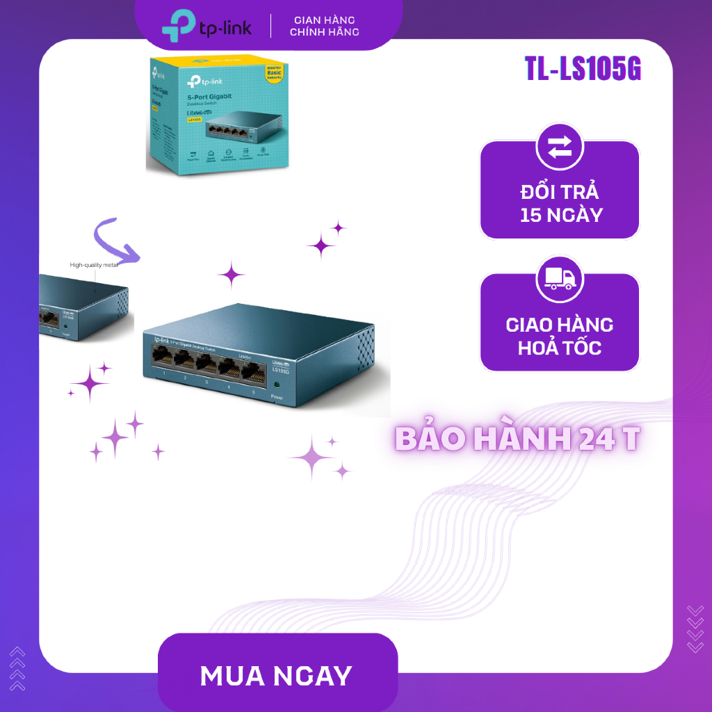 [ TPLINK ]Bộ Chia Mạng Switch Để Bàn TP-Link LS105G 5 Cổng 10/100/1000Mbps
