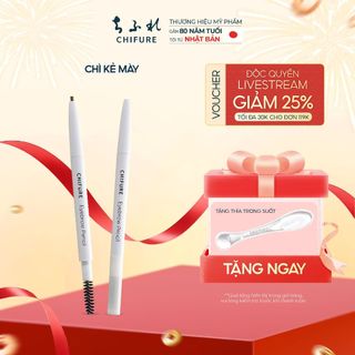 Chì kẻ mày Chifure Eyebrow Pencil, 2 đầu kẻ và chuốt tiện lợi
