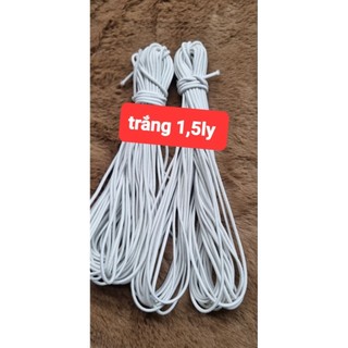 bó10mThun tròn làm dây khuy ,dây cột tóc, làm đồ handmade