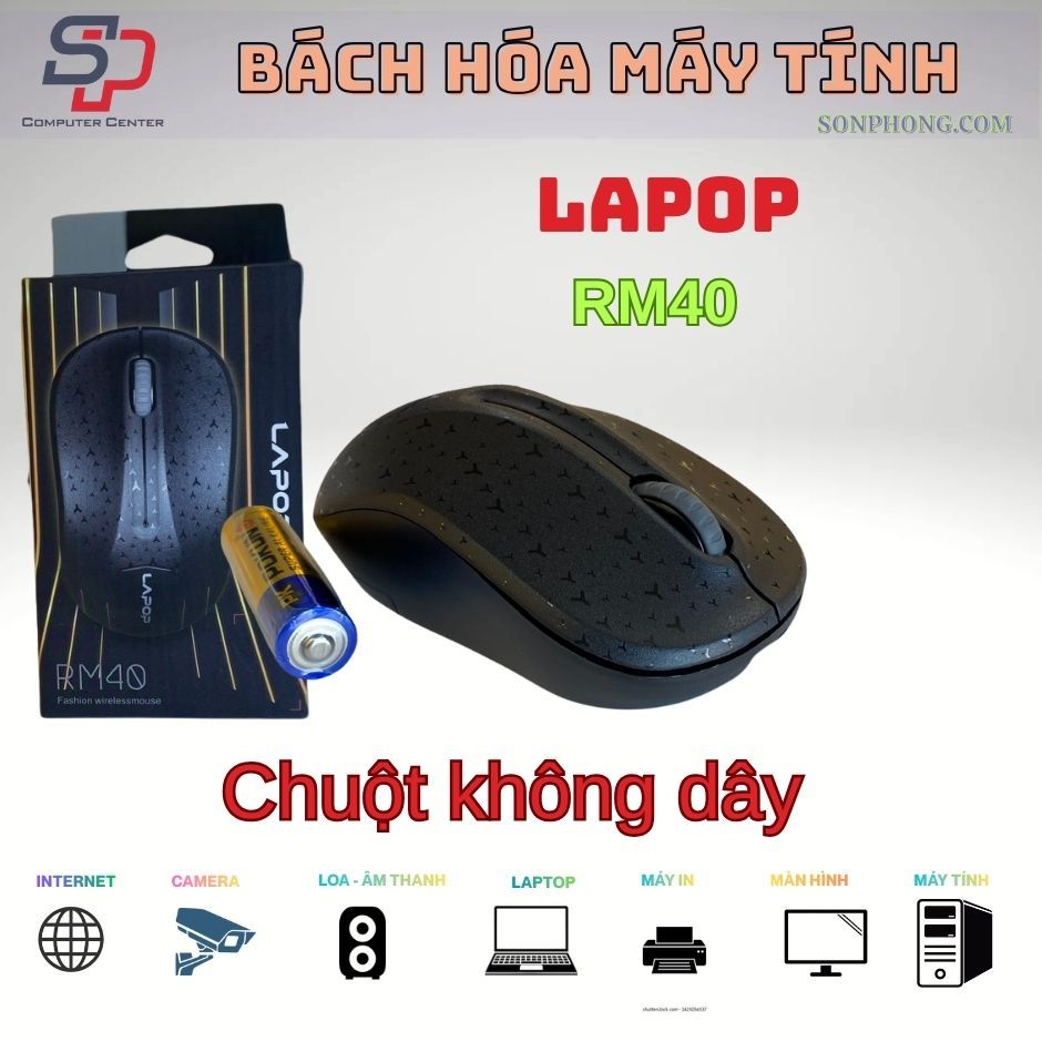 Chuột không dây Lapop RM40. Hàng chất lượng tốt