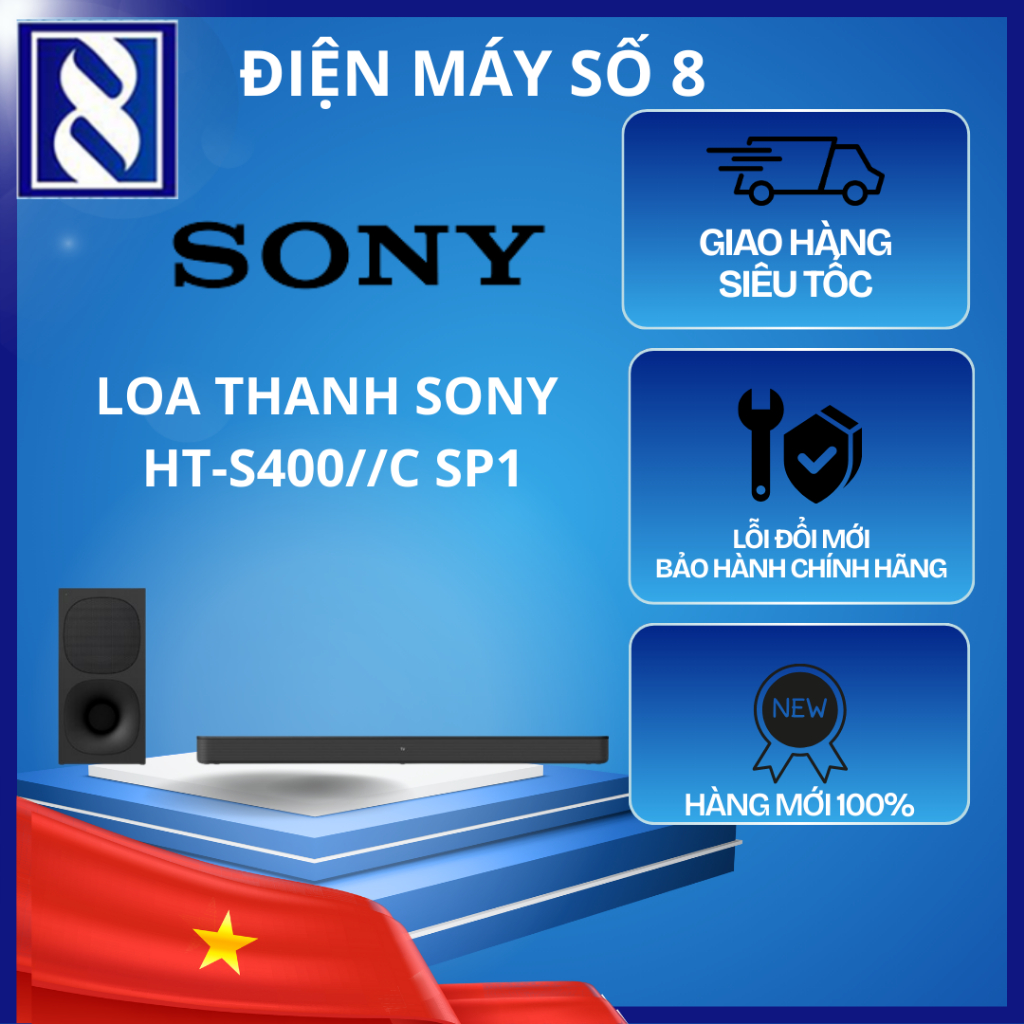 Điện Máy Số 8 | HT-S400 | Bộ loa thanh Sony HT-S400 330W - Chính Hãng