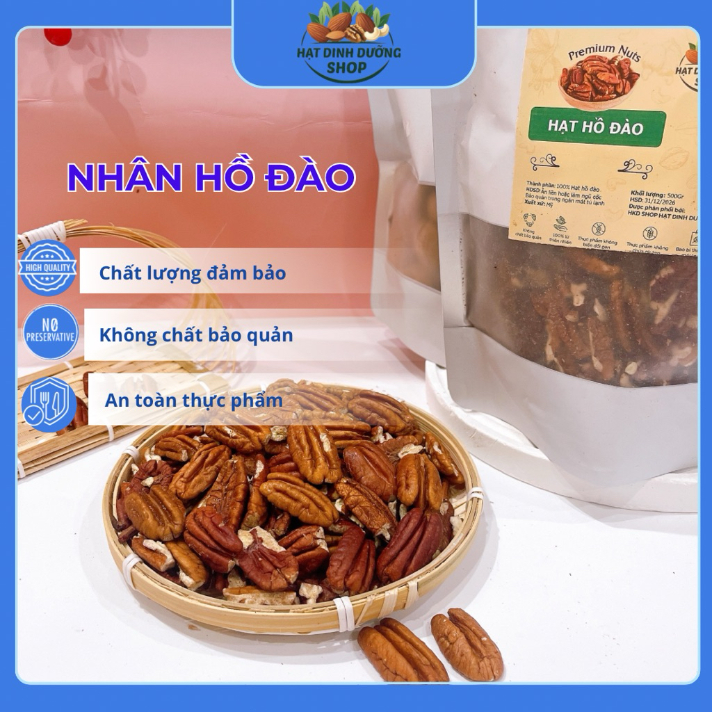 Nhân hồ đào chuẩn Mỹ 500g (nguyên vị)