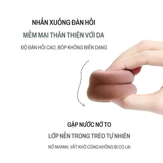 Bông Mút Giọt Nước Out Of Office – Mút Tán Nền Lỗ Khí Siêu Mịn, Mềm Như Không Khí, Tán Đều, Ít Hút Phấn