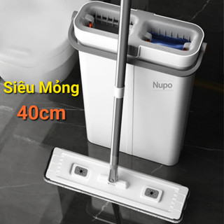 Bộ Lau Nhà Tự Vắt NP02 2026 Siêu Mỏng Cây Lau Nhà Tự Vắt Thông Minh Xoay 360 40 cm 2026 2 Ngăn NP02