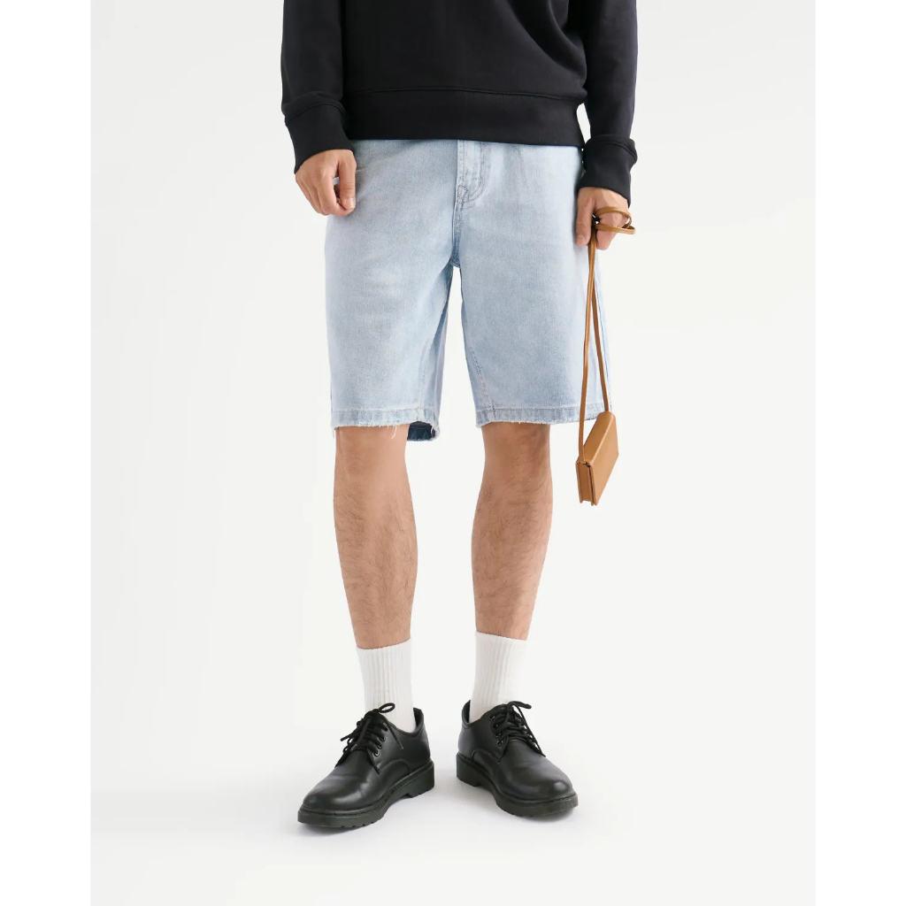 Quần short denim nam nhãn point. Straight - ROUTINE 10F25DPS002