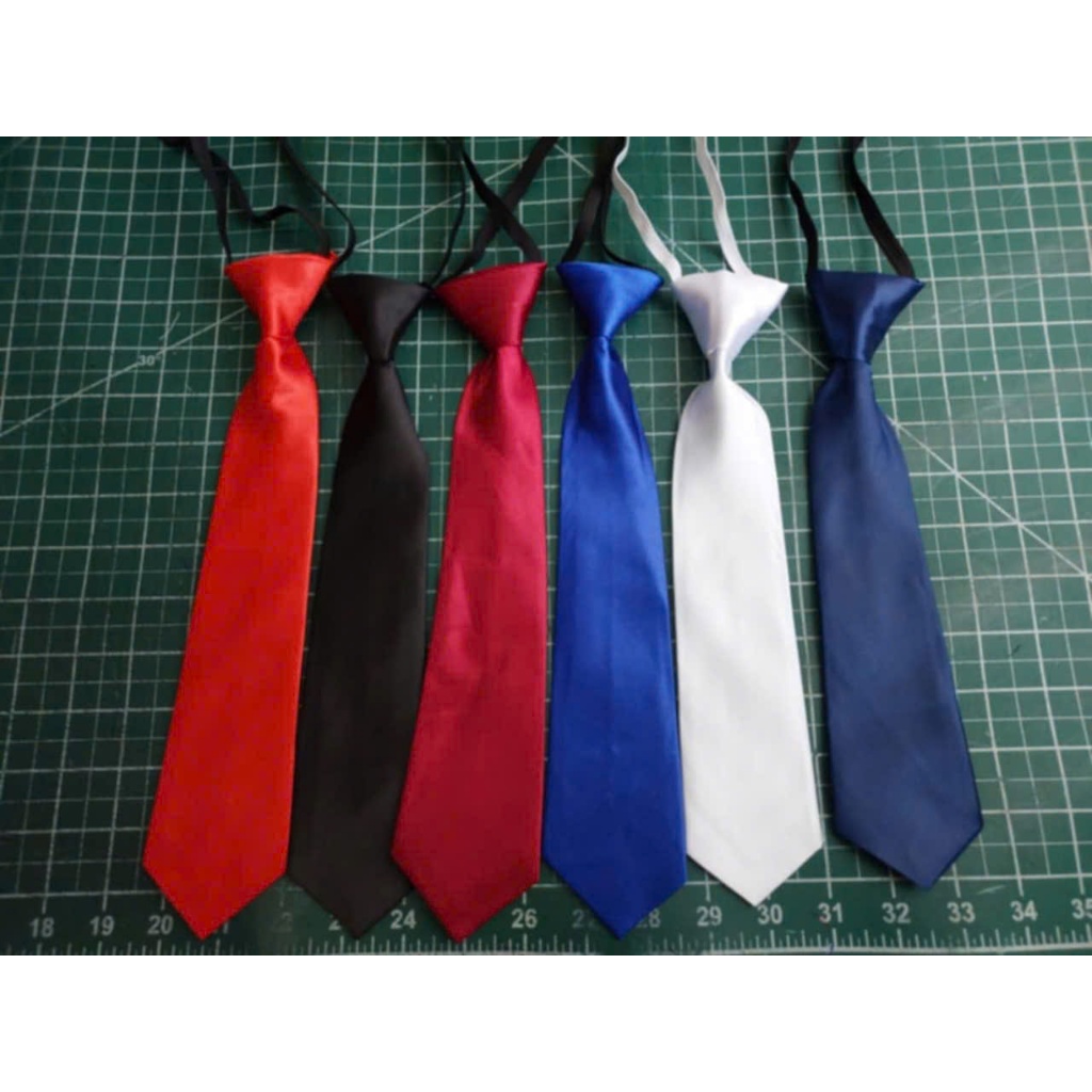 Cà vạt thắt sẵn bản nhỏ 6x30cm - Cà vạt nam nữ bản nhỏ -Vải Phi Bóng
