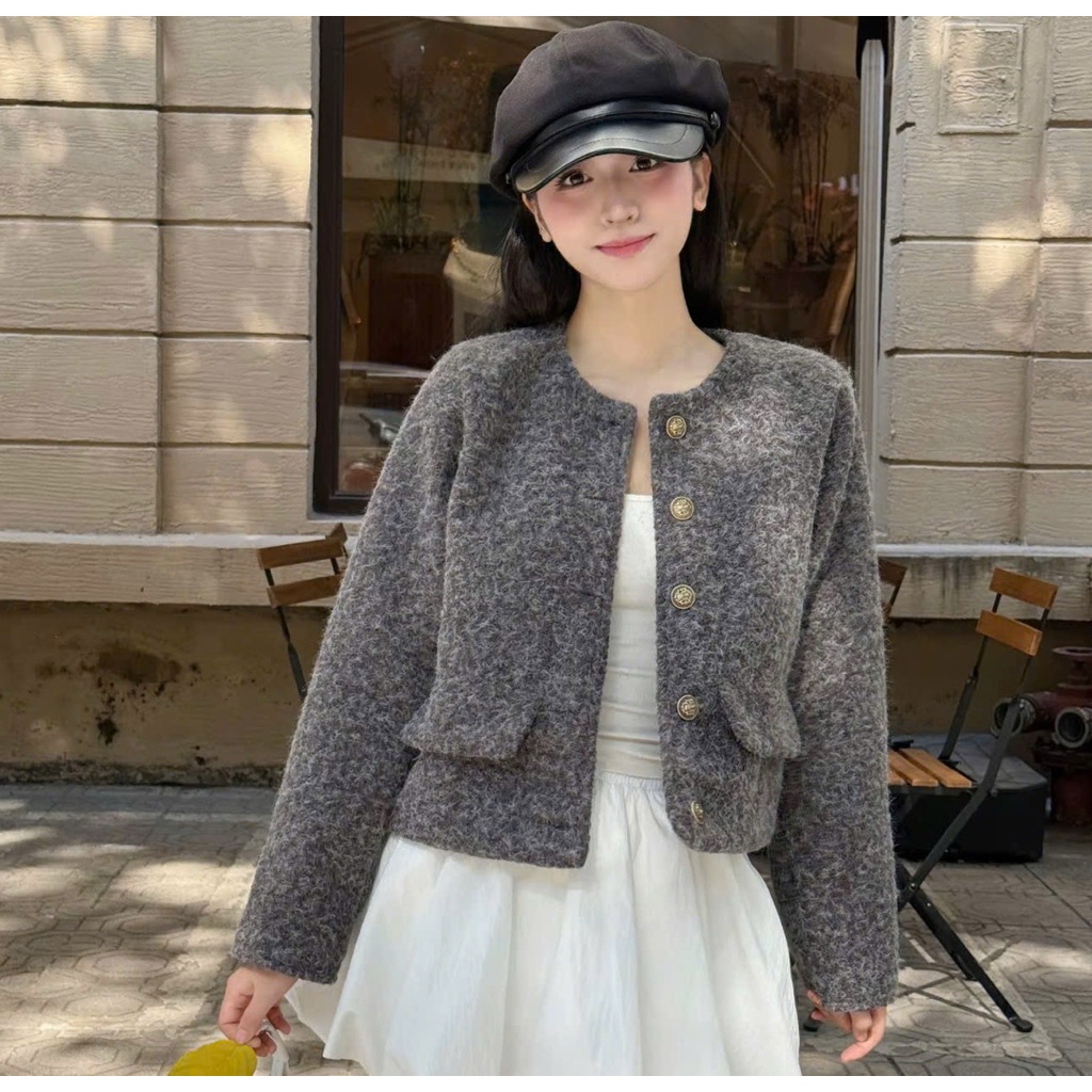 Pass [thanh lý] áo khoác dạ Kimee House (ảnh thật_Đọc kỹ mô tả)